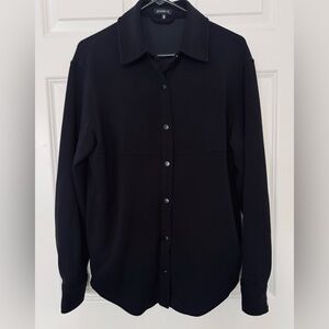 Dynamite Black Button Up Shacket